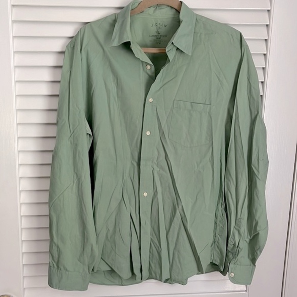 J Crew Summer Weight Shirt in Green